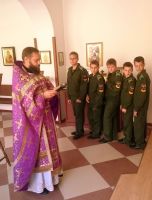 Богослужение в Кадетском корпусе