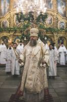 Божественную литургию в войсковом соборе Воскресения Христова