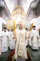 Божественную литургию в войсковом соборе Воскресения Христова