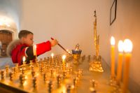 Божественную литургию в войсковом соборе Воскресения Христова