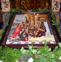 Божественную литургию в войсковом соборе Воскресения Христова