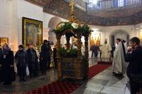 Божественную литургию в войсковом соборе Воскресения Христова