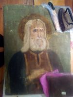 Реставрация иконы Серафима Саровского