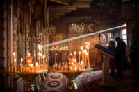 Вечерняя служба в храме Иоанна Воина