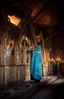 Вечерняя служба в храме Иоанна Воина