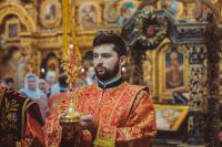 Божественная литургия в Воскресенском войсковом соборе