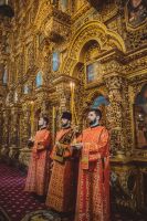 Божественная литургия в Воскресенском войсковом соборе