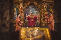 Божественная литургия в Воскресенском войсковом соборе