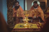 Божественная литургия в Воскресенском войсковом соборе