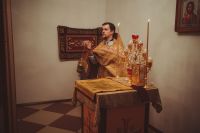 Литургия в домовом храме при кадетском корпусе ДГТУ