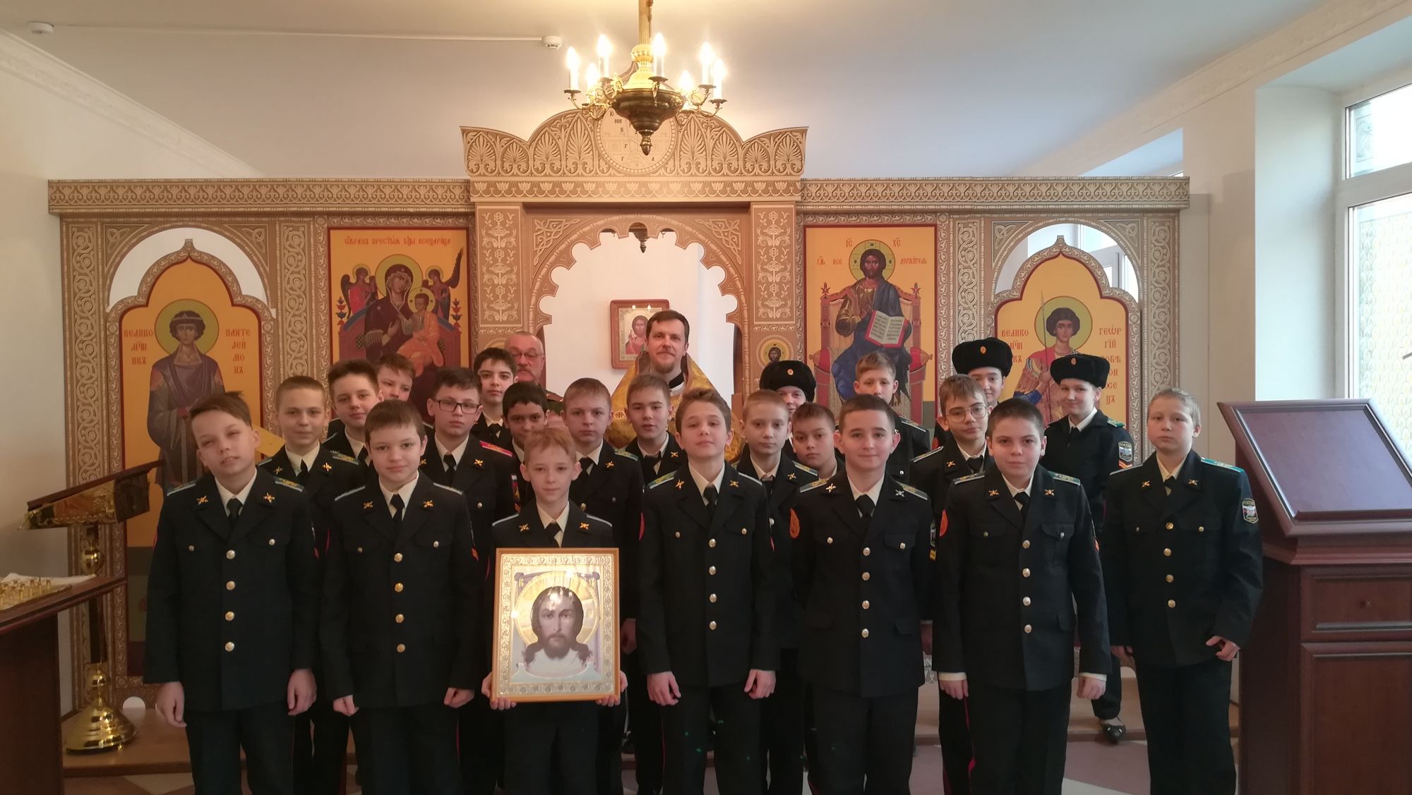 Божественная Литургия в домовом храме при кадетском корпусе ДГТУ