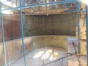 Бетонный свод над трапезной