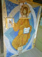 Иконостас строящегося храма святого Георгия Победоносца