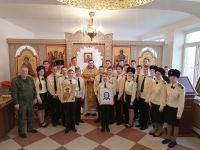 Божественная Литургия в домовом храме при кадетском корпусе ДГТУ