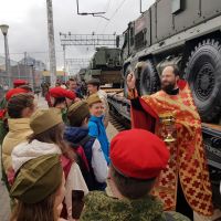 Водосвятный молебен в вагоне «Дорога памяти»