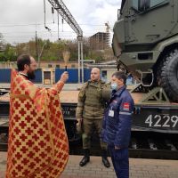 Водосвятный молебен в вагоне «Дорога памяти»