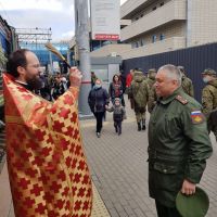 Водосвятный молебен в вагоне «Дорога памяти»