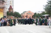 Освящение колокола и передача боевых знамен