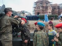 Освящение колокола и передача боевых знамен