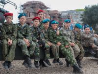 Освящение колокола и передача боевых знамен