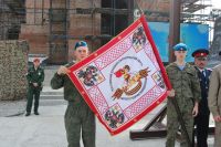 Освящение колокола и передача боевых знамен