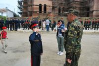 Освящение колокола и передача боевых знамен