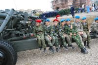 Освящение колокола и передача боевых знамен