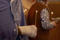 Литургия в госпитальном храме