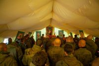 Литургия в Михайло-Архангельском военно-полевом храме