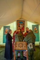 Литургия в Михайло-Архангельском военно-полевом храме