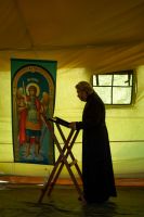 Литургия в Михайло-Архангельском военно-полевом храме