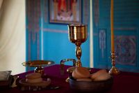 Литургия в Михайло-Архангельском военно-полевом храме Литургия в Михайло-Архангельском военно-полевом храме