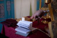 Литургия в Михайло-Архангельском военно-полевом храме Литургия в Михайло-Архангельском военно-полевом храме