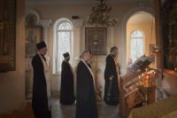 Панихида у гробницы Иоанна Домовского Панихида у гробницы Иоанна Домовского