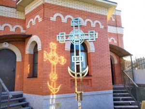 Видео зарисовка о ходе строительства храма святого Георгия Победоносца