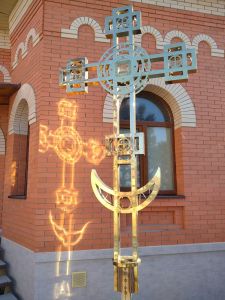 Видео зарисовка о ходе строительства храма святого Георгия Победоносца