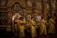 Литургия в Воскресенском войсковом соборе