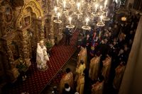 Литургия в Воскресенском войсковом соборе