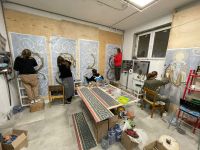 Мозаика на входе в храм