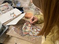 Мозаика на входе в храм