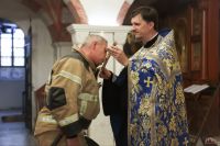 В день празднования иконы Божией Матери "Неопалимая Купина", в нашем храме перед чтимым образом был совершен молебен, который возглавил благочинный приходов Западного округа иерей Александр Литвиненко. В день празднования иконы Божией Матери "Неопалимая Купина", в нашем храме перед чтимым образом был совершен молебен, который возглавил благочинный приходов Западного округа иерей Александр Литвиненко.