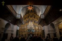 В Воскресенском войсковом соборе прошли богослужения навечерия Рождества Христова.