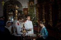 В Воскресенском войсковом соборе прошли богослужения навечерия Рождества Христова.