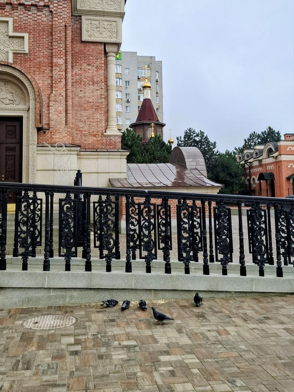 Кормить голубей на прихрамовой территории не благословляется!