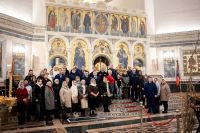 Молебен преподобному Серафиму Саровскому с участием сотрудников территориального управления специальной связи