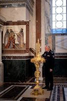 Молебен преподобному Серафиму Саровскому с участием сотрудников территориального управления специальной связи