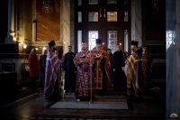 Всенощное бдение в престольный праздник в честь Сорока мучеников Севастийских.