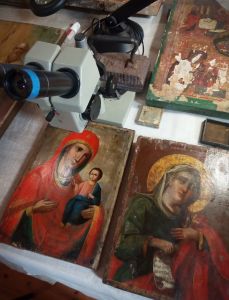 Мастер-класс по реставрации древних икон под руководством Ирины Павловны Гефдинг