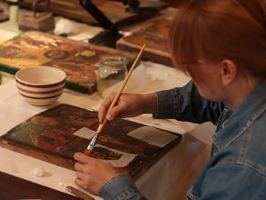 Мастер-класс по реставрации древних икон под руководством Ирины Павловны Гефдинг