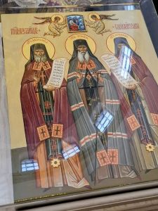 Освящение иконы Глинских старцев